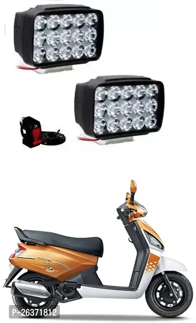 Etradezone Bike 15 Led Light (Pack-2, With Switch) For Mahindra Gusto 125