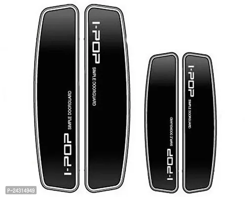 I Pop Plastic Car Door Guard (Black, Pack of 4, Tata, Indica)