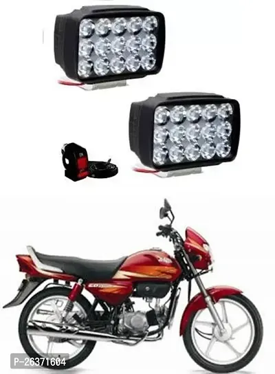 Etradezone Bike 15 Led Light (Pack-2, With Switch) For Honda CD