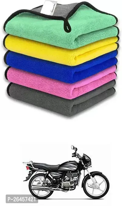 Etradezone Bike Microfiber Cloth (Pack Of 1) Multicolor For Hero Splendor Plus-thumb0