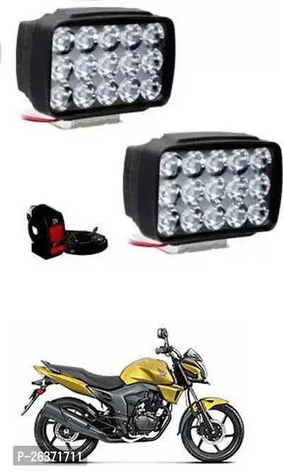 Etradezone Bike 15 Led Light (Pack-2, With Switch) For Honda Trigger-thumb0