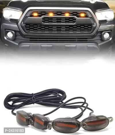 Etradezone Car 4 X4 Grill LED Police Flasher Light for Ritz Car Fancy Lights (Multicolor)-thumb3