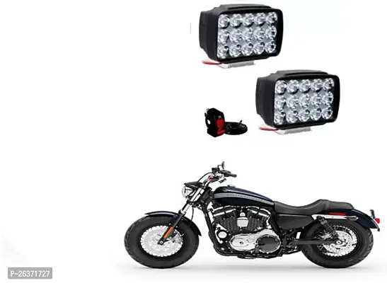 Etradezone Bike 15 Led Light (Pack-2, With Switch) For Harley Davidson XL 1200-thumb0