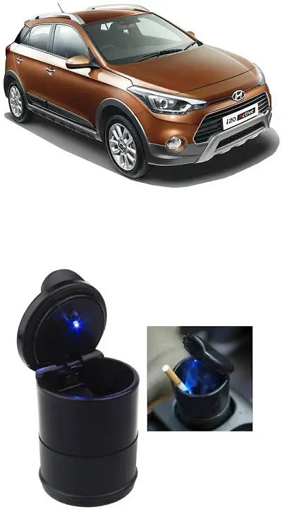 Stylish Car Black Colour Ashtray with Blue LED light Universal Decorative item suitable for Tata Tigor