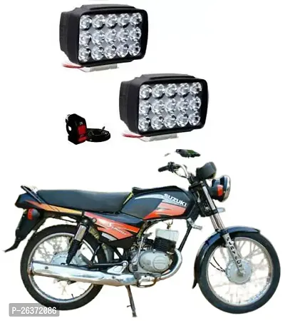 Etradezone Bike 15 Led Light (Pack-2, With Switch) For Suzuki Samurai-thumb0