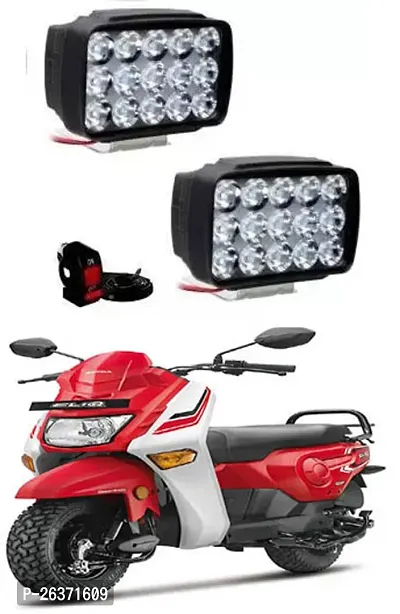 Etradezone Bike 15 Led Light (Pack-2, With Switch) For Honda CLIQ