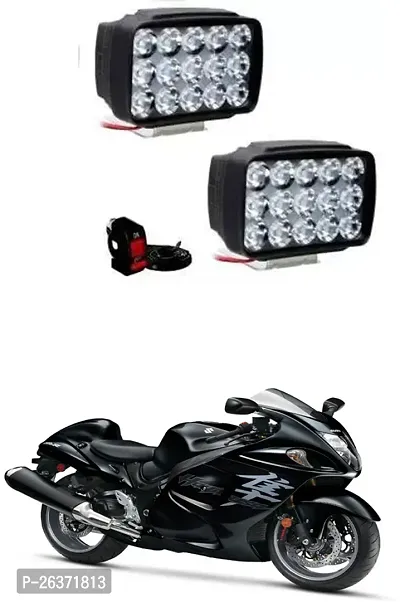 Etradezone Bike 15 Led Light (Pack-2, With Switch) For Suzuki Hayabusa