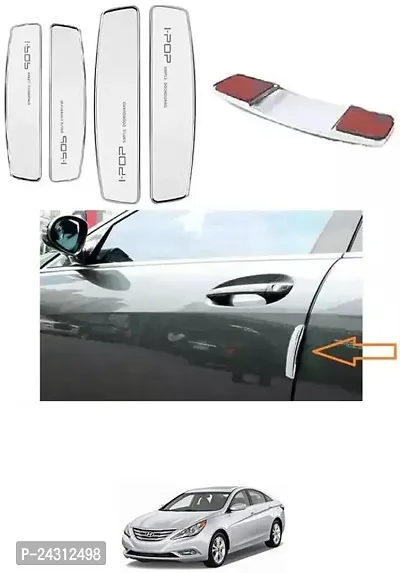 Etradezone Plastic, Silicone Car Door Guard (White, Pack of 4, Hyundai, Universal For Car)-thumb0