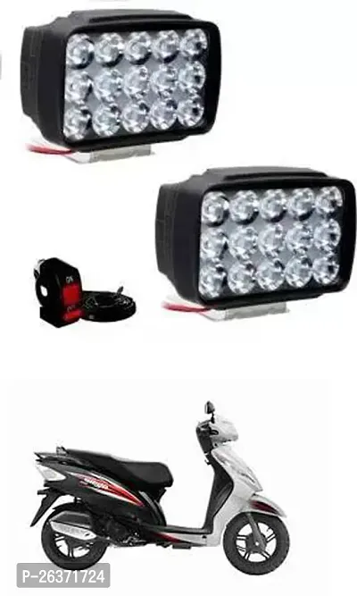 Etradezone Bike 15 Led Light (Pack-2, With Switch) For TVS Wego