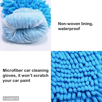 Carempire Microfiber Vehicle Washing Mitt Hand Glove (Pack Of 4)-thumb2