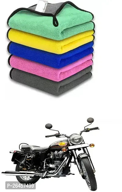 Etradezone Bike Microfiber Cloth (Pack Of 1) Multicolor For Royal Enfield Bullet 350 Twinspark