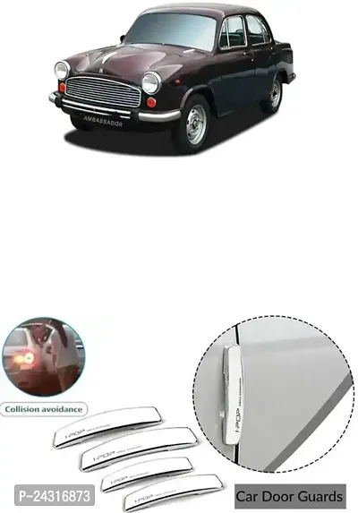 Etradezone Plastic Car Door Guard (White, Pack of 4, HM, Universal For Car)-thumb0