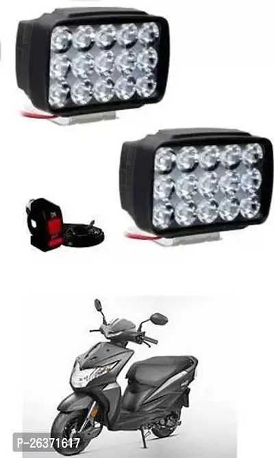 Etradezone Bike 15 Led Light (Pack-2, With Switch) For Honda Dio