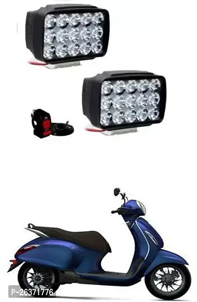 Etradezone Bike 15 Led Light (Pack-2, With Switch) For Bajaj Chetak