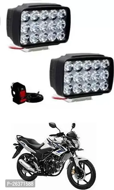 Etradezone Bike 15 Led Light (Pack-2, With Switch) For Honda CB Trigger