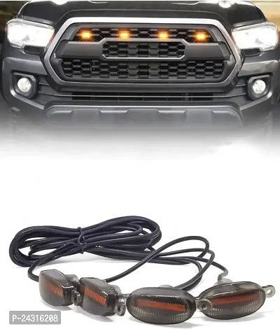 Etradezone Car 4 X4 Grill LED Police Flasher Light for Clio Car Fancy Lights (Multicolor)-thumb3