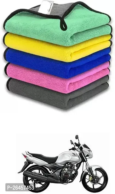 Etradezone Bike Microfiber Cloth (Pack Of 1) Multicolor For Honda Unicorn Dazzler