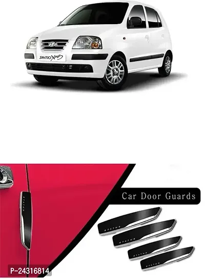 Etradezone Plastic Car Door Guard (Black, Pack of 4, Hyundai, Santro Xing)