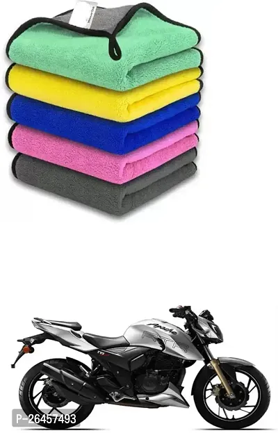 Etradezone Bike Microfiber Cloth (Pack Of 1) Multicolor For TVS Apache RTR 200 4V