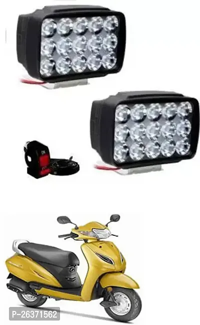 Etradezone Bike 15 Led Light (Pack-2, With Switch) For Honda Activa 5G