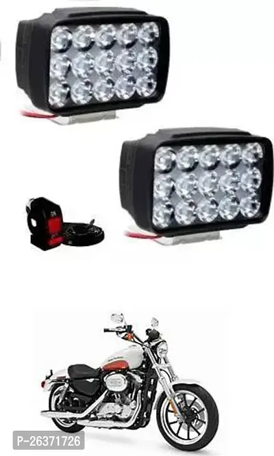 Etradezone Bike 15 Led Light (Pack-2, With Switch) For Harley Davidson XL 883-thumb0