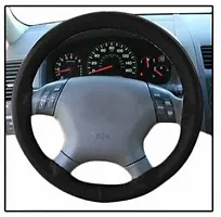 RD Universal Hand Stiched Steering Cover For Maruti Celerio (Black, Leatherite)-thumb2