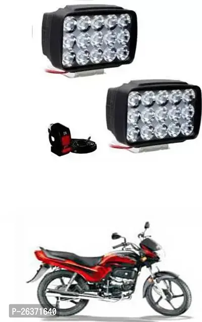 Etradezone Bike 15 Led Light (Pack-2, With Switch) For Hero Passion Plus-thumb0