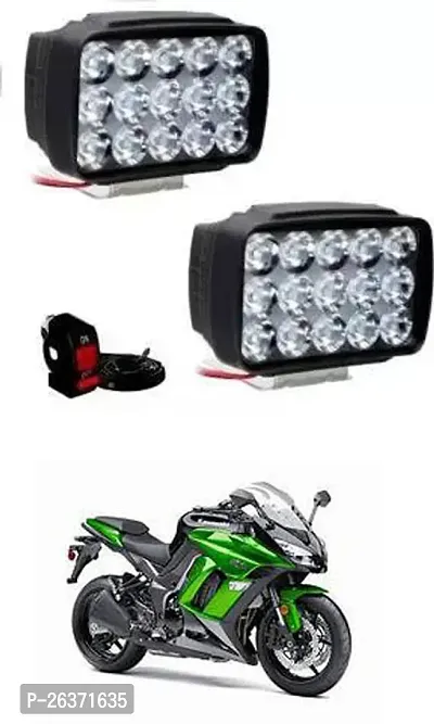 Etradezone Bike 15 Led Light (Pack-2, With Switch) For Kawasaki Ninja 1000