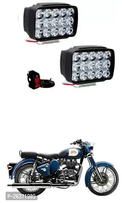 Etradezone Bike 15 Led Light (Pack-2, With Switch) For Royal Enfield Bullet