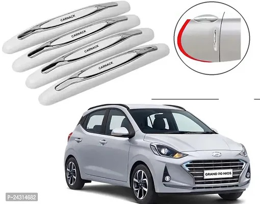 Auto E-Shopping Plastic Car Door Guard (White, Pack of Pack of 4, Hyundai, i20)
