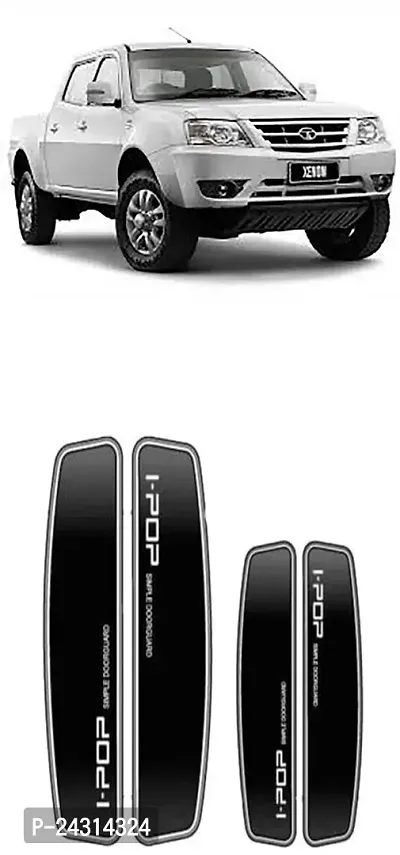 I-POP Plastic Car Door Guard (Black, Pack of Pack Of 4Pcs For Tata Xenon, Tata, NA)