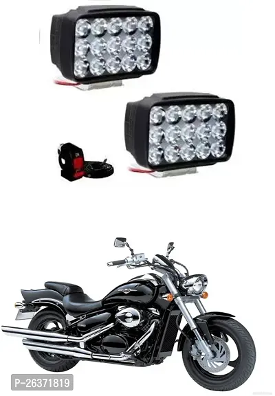 Etradezone Bike 15 Led Light (Pack-2, With Switch) For Suzuki Intruder M800