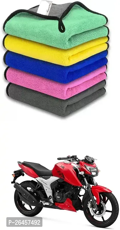 Etradezone Bike Microfiber Cloth (Pack Of 1) Multicolor For TVS Apache RTR 160 4V