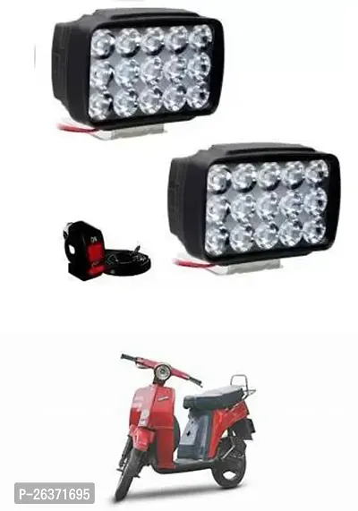 Etradezone Bike 15 Led Light (Pack-2, With Switch) For Bajaj Sunny