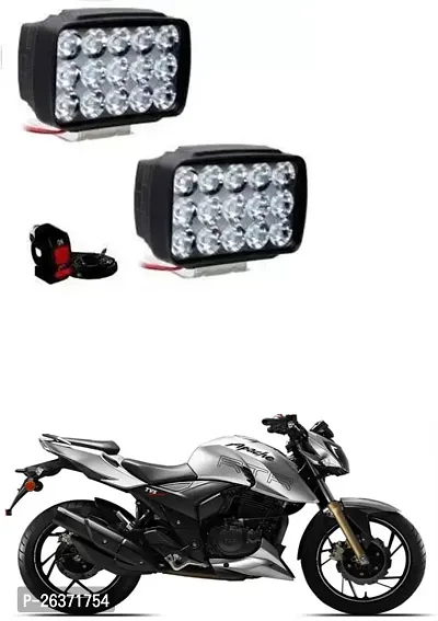 Etradezone Bike 15 Led Light (Pack-2, With Switch) For TVS Apache RTR 200 4V