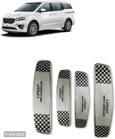 Etradezone Plastic Car Door Guard (Silver, Black, Pack of 4, Universal For Car, Universal For Car)