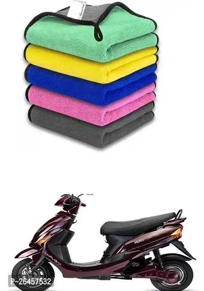 Etradezone Bike Microfiber Cloth (Pack Of 1) Multicolor For Hero Electric Wave Dx