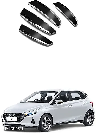 Etradezone Plastic Car Door Guard (Black, Pack of Pack Of 4 For Hyundai I20 2021, Hyundai, Universal For Car)