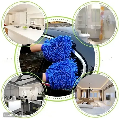 Crozier Microfiber Vehicle Washing Washing Mitt Hand Glove (Pack Of 3)-thumb4