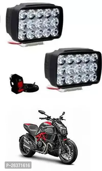 Etradezone Bike 15 Led Light (Pack-2, With Switch) For Ducati Diavel