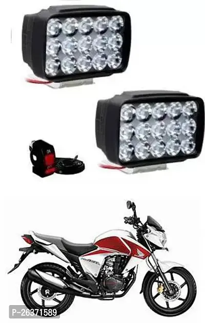 Etradezone Bike 15 Led Light (Pack-2, With Switch) For Honda CB Twister