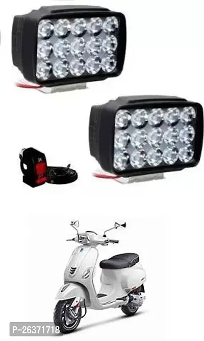 Etradezone Bike 15 Led Light (Pack-2, With Switch) For Piaggio Vespa SXL