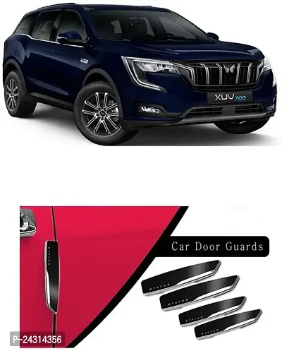 Etradezone Plastic Car Door Guard (Black, Pack of 4, Mahindra, Universal For Car)