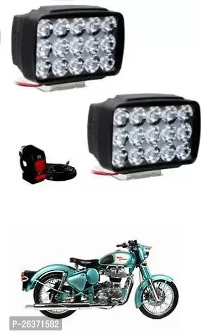 Etradezone Bike 15 Led Light (Pack-2, With Switch) For Royal Enfield Bullet 350