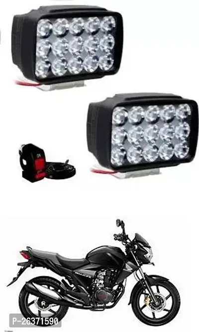 Etradezone Bike 15 Led Light (Pack-2, With Switch) For Honda CB Unicorn-thumb0