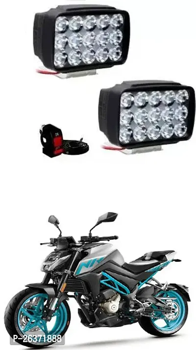 Etradezone Bike 15 Led Light (Pack-2, With Switch) For CFMoto 300NK