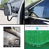 AVX Car Rearview Mirror Protective Window Clear Anti-fog, Rain Shield Film. 20*17cm Car Mirror Rain Blocker (White)-thumb1