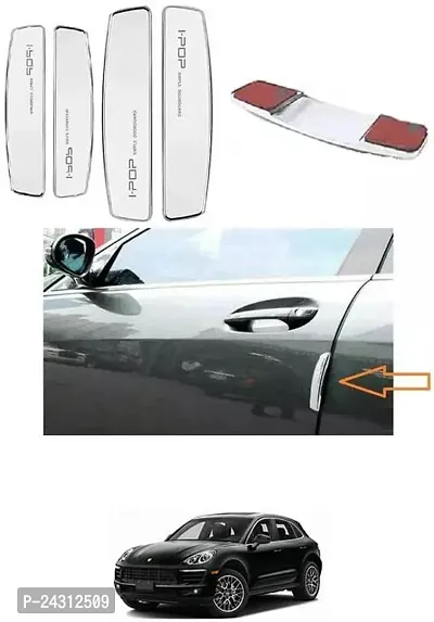 Etradezone Plastic, Silicone Car Door Guard (White, Pack of 4, Porsche, Universal For Car)