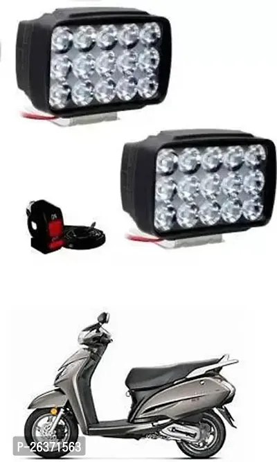 Etradezone Bike 15 Led Light (Pack-2, With Switch) For Honda Activa 125