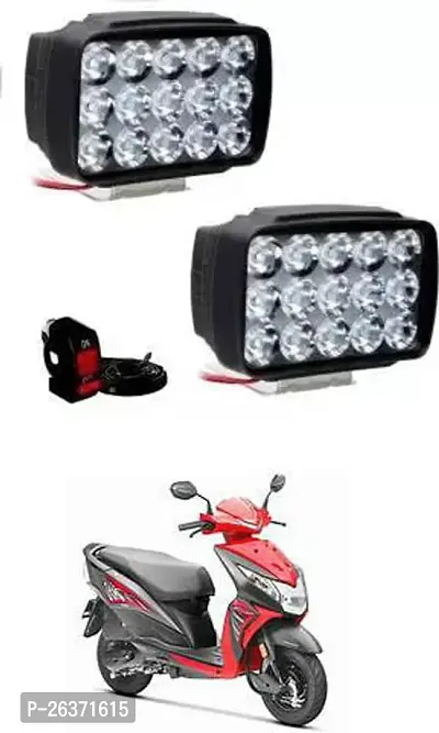 Etradezone Bike 15 Led Light (Pack-2, With Switch) For Honda Deo